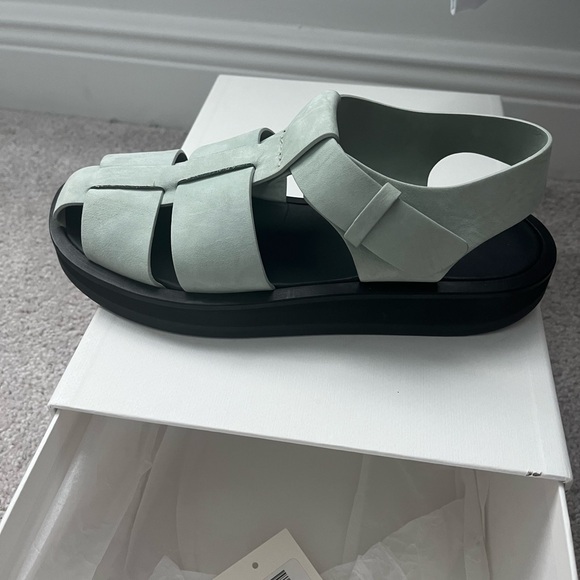 The Row fisherman flat sandal - acqua nubuck - size 37.5 - Picture 5 of 7